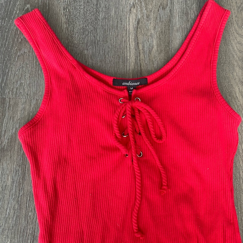 Ambiance lace up bodysuit